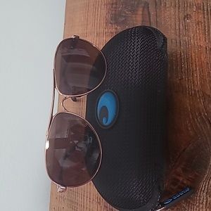 USED Rose Gold Oakley Feedback Polarized Sunglasses